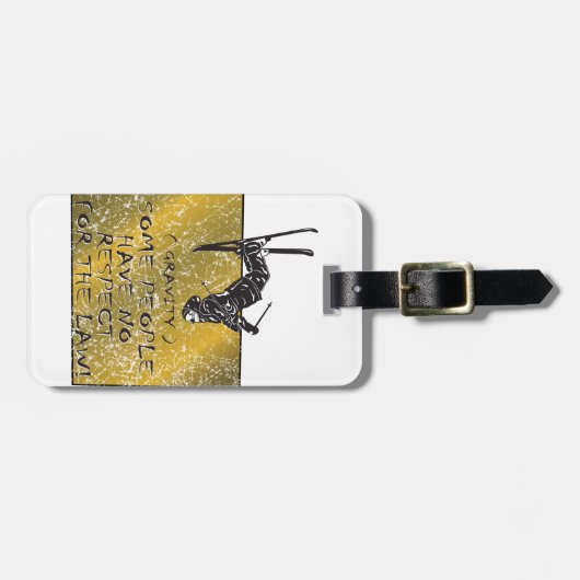 Gravity Skier Gepäckanhänger (Vorderseite horizontal)