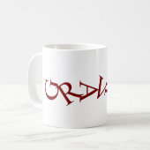 Gravity Typografy Coffee Tasse (Vorderseite Links)