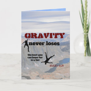 Gravity verliert nie - Kletterdesign Karte