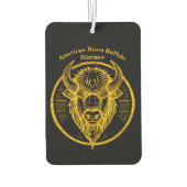 Gravur Bison Buffalo Head in Circle Design Autolufterfrischer (Rückseite)