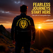 Gravur Bison Buffalo Head in Circle Design Bedruckter Rucksack