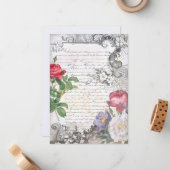 Gravur Französisches Script Ephemera Mitteilungskarte (Vorderseite/Rückseite Beispiel)