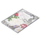 Gravur Französisches Script Ephemera Notizblock (Linke Seite)