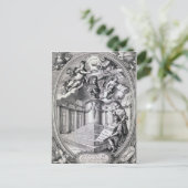 Gravur für Gottfried Finger, 1688 Postkarte (Stehend Vorderseite)