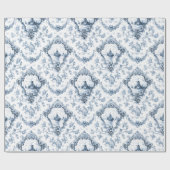 Gravur mit Blütenzange mit Windmühle und blaue Boo Geschenkpapier (Flach)