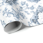 Gravur mit Blütenzange mit Windmühle und blaue Boo Geschenkpapier (Rolleneckpunkt)