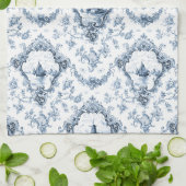 Gravur mit Blütenzange mit Windmühle und blaue Boo Geschirrtuch (Gefaltet)