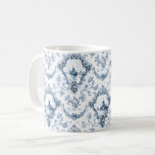 Gravur mit Blütenzange mit Windmühle und blaue Boo Kaffeetasse (Vorderseite Links)