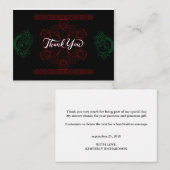 Gravur rot grün schwarz danke Karte (Vorne/Hinten)