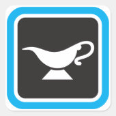 Gravy Boat Icon Square Sticker (Vorderseite)