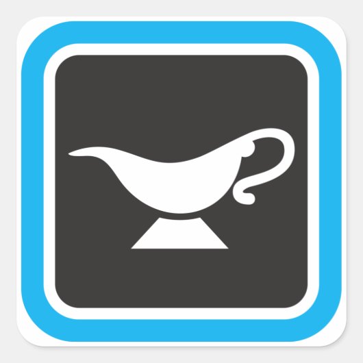 Gravy Boat Icon Square Sticker (Vorderseite)