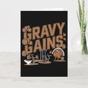 Gravy Gains Thanksgiving Fitnessstudio-Workout Karte