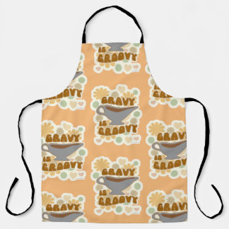 Gravy ist Groovy Erntedank Feast Hippy Slogan Schürze