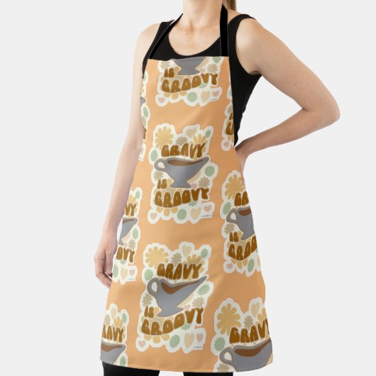 Gravy ist Groovy Erntedank Feast Hippy Slogan Schürze (InSitu)