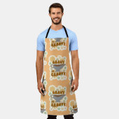 Gravy ist Groovy Erntedank Feast Hippy Slogan Schürze (Getragen)