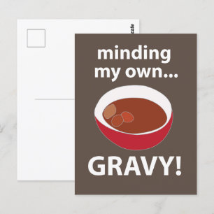 Gravy Minding My own Gravy Food Postkarte