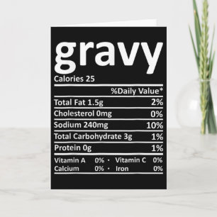 Gravy Nutrition Facts Fun Erntedank Weihnachten F Karte