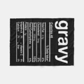 Gravy Nutrition Facts Funny Thanksgiving Christmas Fleecedecke (Vorderseite (Horizontal))