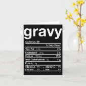 Gravy Nutrition Facts Funny Thanksgiving Christmas Karte (Gelbe Blume)