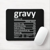 Gravy Nutrition Facts Funny Thanksgiving Christmas Mousepad (Mit Mouse)
