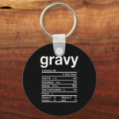 Gravy Nutrition Facts Funny Thanksgiving Christmas Schlüsselanhänger (Vorderseite)