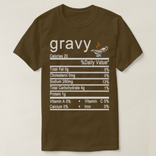 Gravy Nutrition Facts-Label T-Shirt