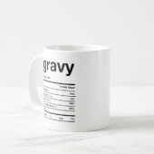 Gravy Nutrition Information Kaffeetasse (Vorderseite Links)