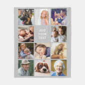 Gray 11 FotoCollage Fleecedecke (Vorderseite)