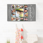 Gray Abschluss K-12 Script Foto Collage Modern Banner (Insitu)