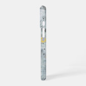 Gray Abstract Artistic Texture Design iPhone 16 Hülle (Linke Seite)