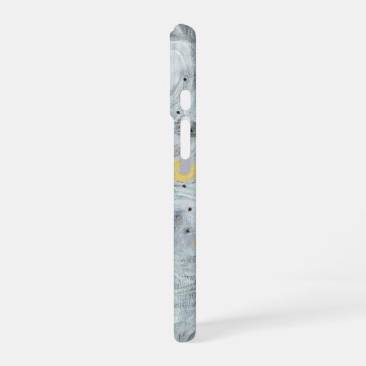 Gray Abstract Artistic Texture Design iPhone 16 Hülle (Linke Seite)