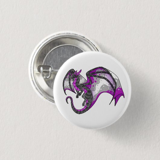 Gray Ace Pride Dragon Button (Vorne & Hinten)