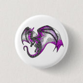 Gray Ace Pride Dragon Button (Vorderseite)