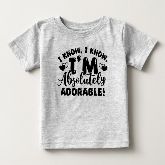 Gray Adorable Baby T - Shirt (Vorderseite)