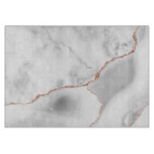 Gray Agate Rose Gold Glitzer Schneidebrett (Vorderseite)