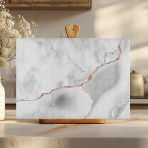 Gray Agate Rose Gold Glitzer Schneidebrett