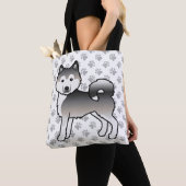 Gray Alaskan Malamute Niedlich Hund & Paws Tasche (Von Nahem)
