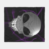 Gray Alien Custom Fleece Blanket (Vorderseite (Horizontal))