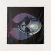 Gray Alien Extraterrestriale Kunst Wandteppich (Vorderseite (Horizontal))