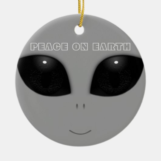 Gray-Alien Eyes Weihnachtsschmuck (Vorne)