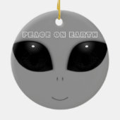Gray-Alien Eyes Weihnachtsschmuck (Hinten)