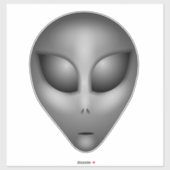 Gray Alien Head Aufkleber (Blatt)