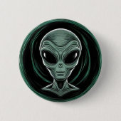 Gray Alien Head Button (Vorderseite)