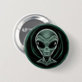 Gray Alien Head Button (Vorne & Hinten)