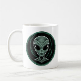 Gray Alien Head Kaffeetasse