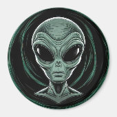 Gray Alien Head Magnet (Vorne)