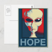 Gray Alien Hope Postkarte (Vorne/Hinten)
