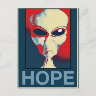 Gray Alien Hope Postkarte