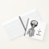 Gray Alien, ich wollte zu glauben Notebook Notizblock (Innenseite)