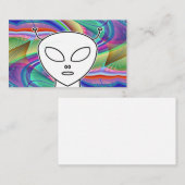 Gray Alien Line Zeichnend Visitenkarte (Vorne/Hinten)